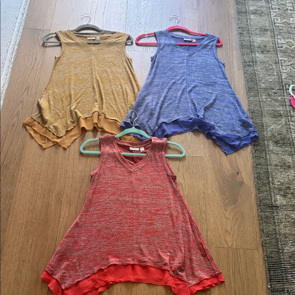 Stylish Tops in Red, Blue, and Gold